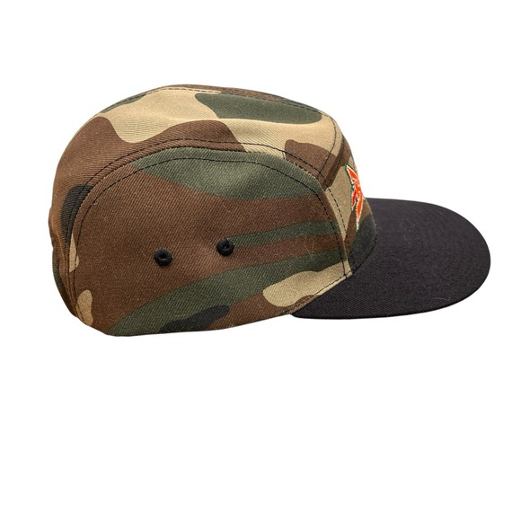 Baked 5 Panel Hat Men Camo Grassroots California Strap Back Cap - Picture 5 of 7